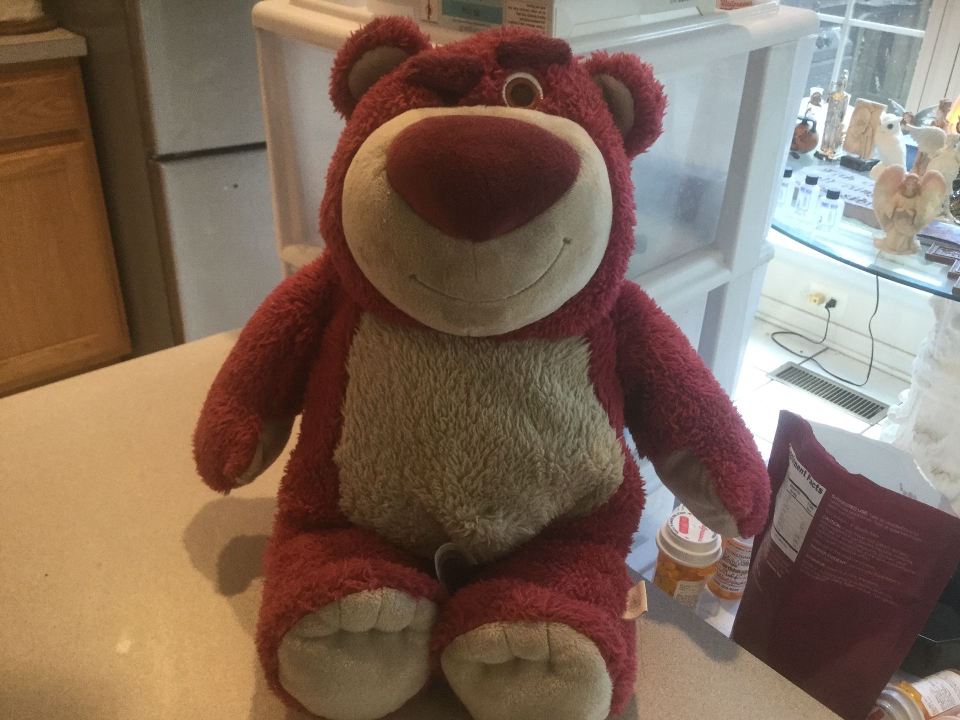 Stuffed toy bear smells like strawberries
