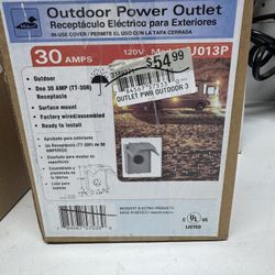 New Outdoor Power Outlet 30 Amps (1) Left $30 Each. Must Pickup