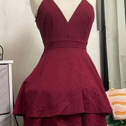 Burgundy Windsor dress