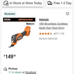 Ridgid 18v It Brushless Oscillating Multi Tool 