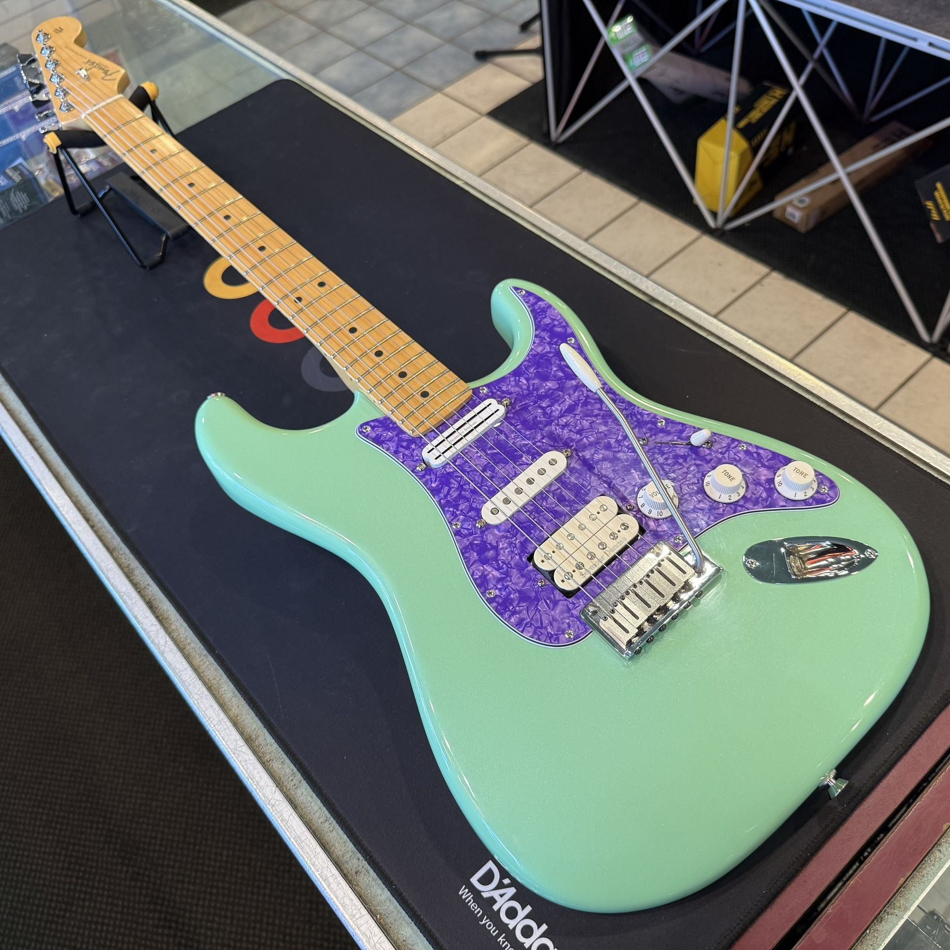 2001 Fender American Fat Strat Surf Pearl Electric Guitar