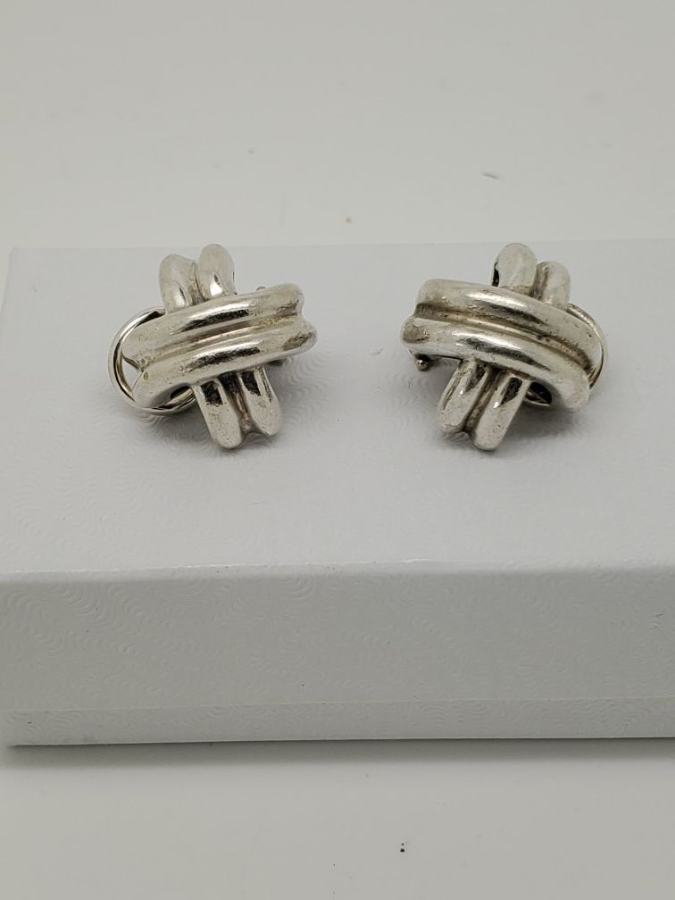 Tiffany and co. Sterling silver earrings signed
