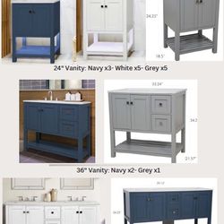 3 Size Options Bathroom Vanities 