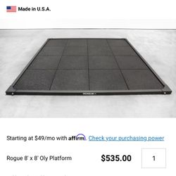 Rogue 8’ x 8’ Oly Platform 