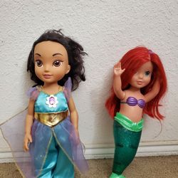Jasmine And The LITTLE MERMAID DOLLS