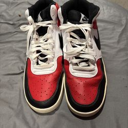 Size 12- Nike Court Vision Mid Satin Red