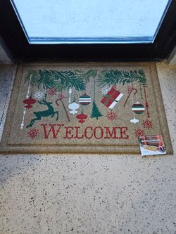 Holiday Christmas Welcome Doormat 24x36