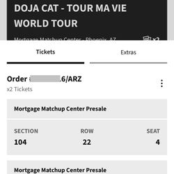 DOJA CAT PHOENIX AZ CONCERT TICKETS