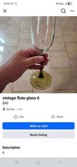 Vintage Flute Glass 6