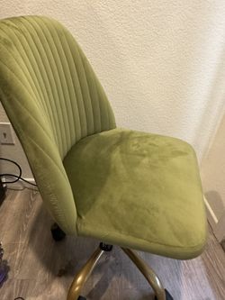 Green Velvet Office Chair