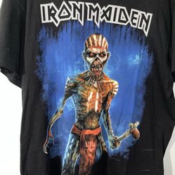 Authentic Iron Maiden Book Of Souls World Tour Shirt 2017 Size Large