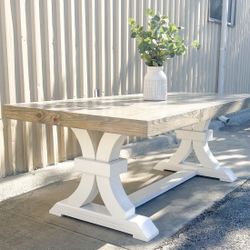 Custom Built Dining Table Solid wood Farmhouse Set Modern Rustic Bench Country Oval Round Counter Breakfast Height  Farm House 