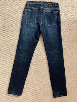 R13 high rise skinny straight jeans dark Howell indigo