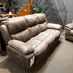 Grey Power/ Manual Reclining Sofa - Hampton