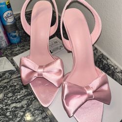 Pink Bow Heel