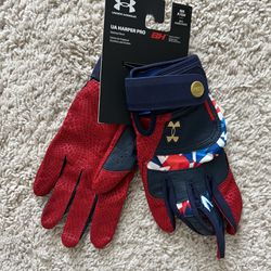 Under Armour Mens Bryce Harper Pro Batting Gloves USA Limited Edition 
