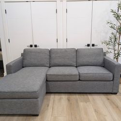 Crate & Barrel reversible sectional couch 