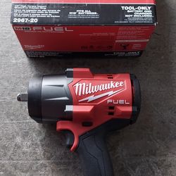 New Milwaukee FUEL 1/2" High-Torque Impact Wrench M18 w/ Friction Ring - Tool Only.