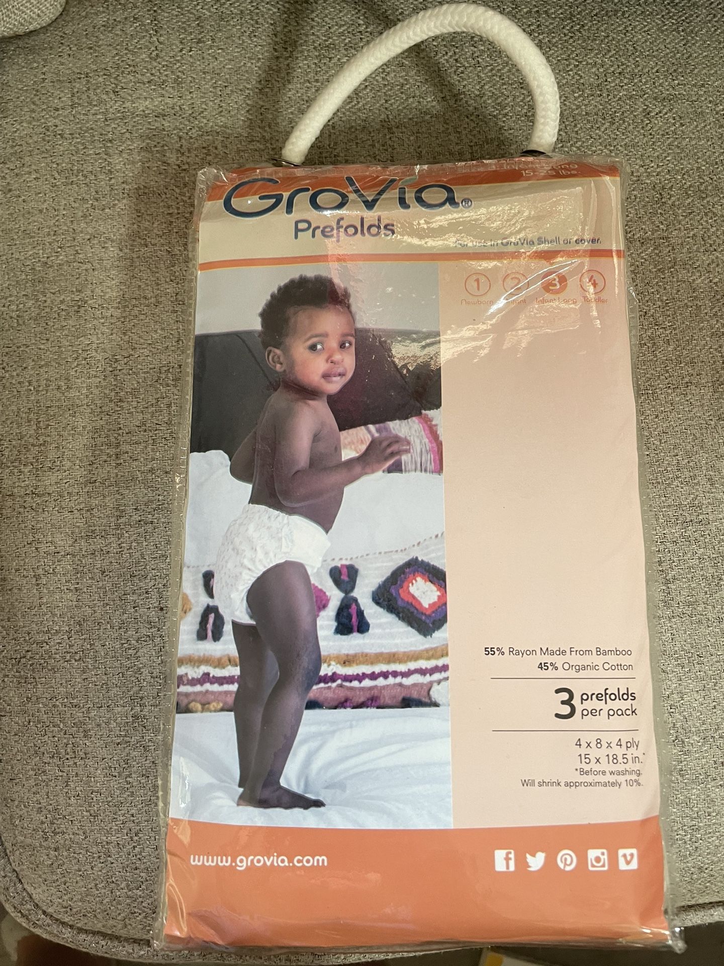New Grovia Prefolds - Size 3