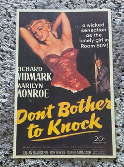 Vintage movie posters - Marilyn Monroe "Don't Bother To Knock"