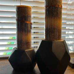 Candles With Geometric Holders 