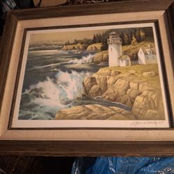 New England Lighthouse Painting