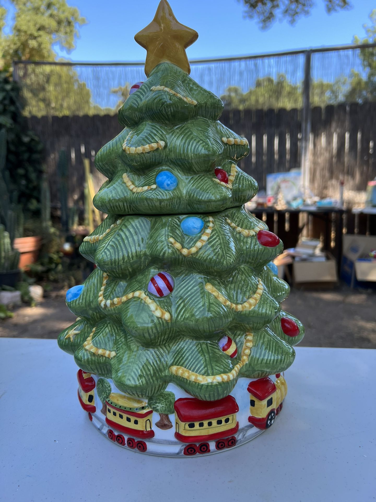 Pfaltzgraff Christmas Tree Cookie Jar