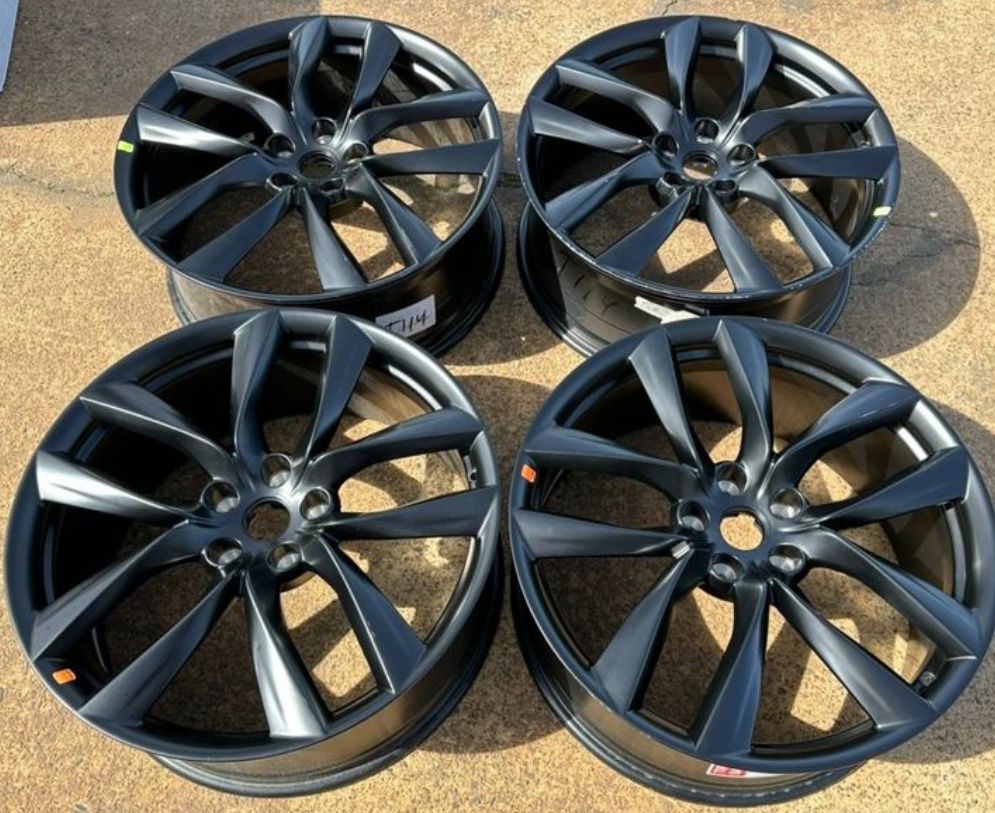21" OEM 2020 Model S Arachnid Wheels P100D Rims Staggered Rims