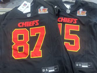 Youth Kansas City Chiefs Super Bowl Patch Black Jersey
