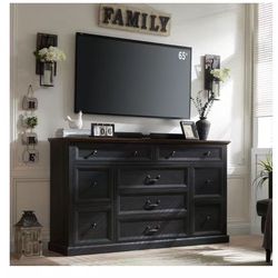 Farmhouse 9 Drawers Dresser for Bedroom, 