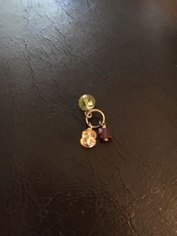 Peridot, citrine and garnet pendant