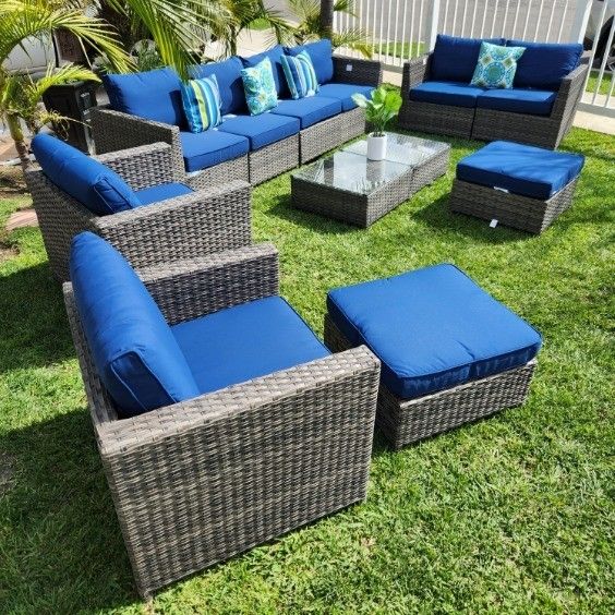 New 12 Piece Assembled Patio Set/ Outdoor Furniture/ Conversation Set 