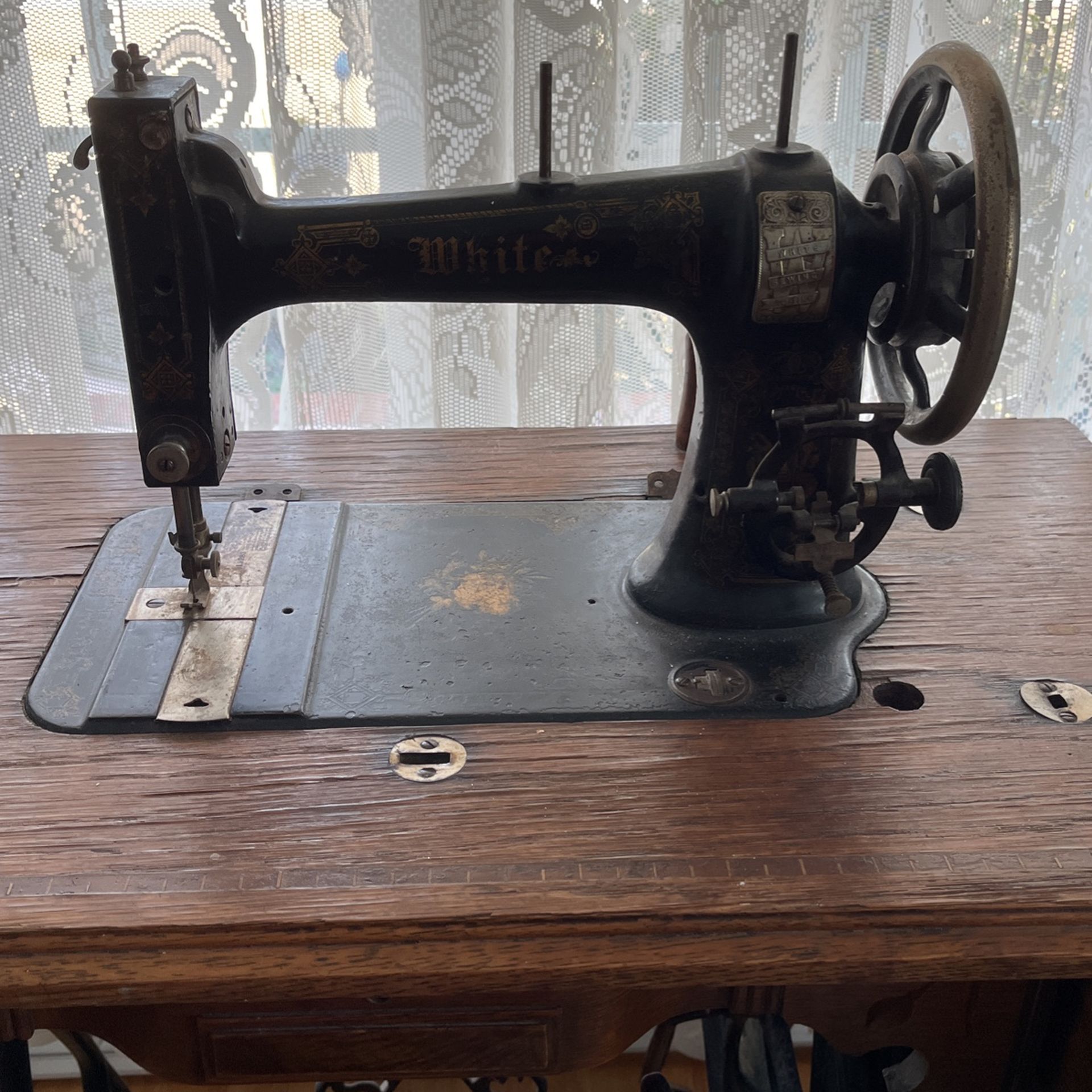 White Peddle Sewing Machine