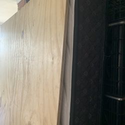 Twin Bed Mattress And Wooden Base Frame