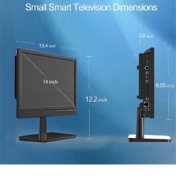 Open Box 14 inch Small Smart TV Built-in APP, HD Flat Screen Smart TV for Home, Kitchen, RV Camper