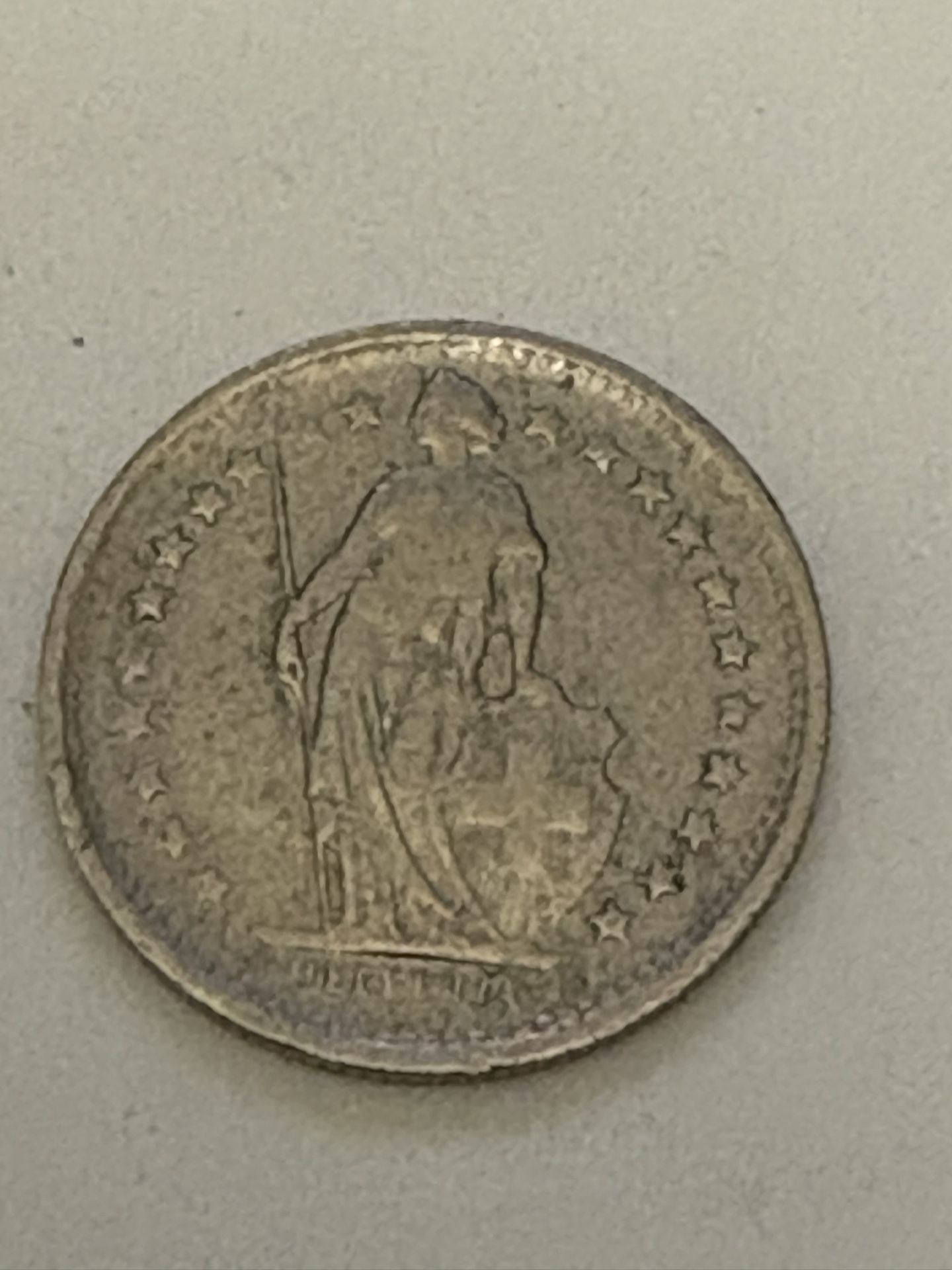 1969 Switzerland 1/2 Franc Coin