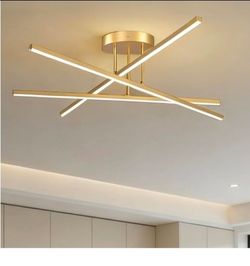 Modern Gold LED Ceiling Light Fixture