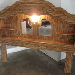 Queen Or Full Size Lighted Headboard Hutch