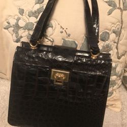 Vintage German Handmade Crocodile Purse