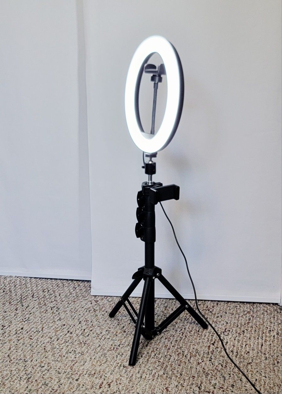 10.2 Inch Selfie Ring Light Dimmable with Tripod Stand For Streaming And Video Conferences