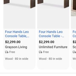 Four Hand Console Table