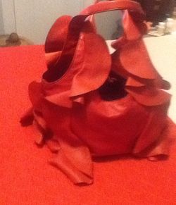 Valentino Red Ruffle Bag