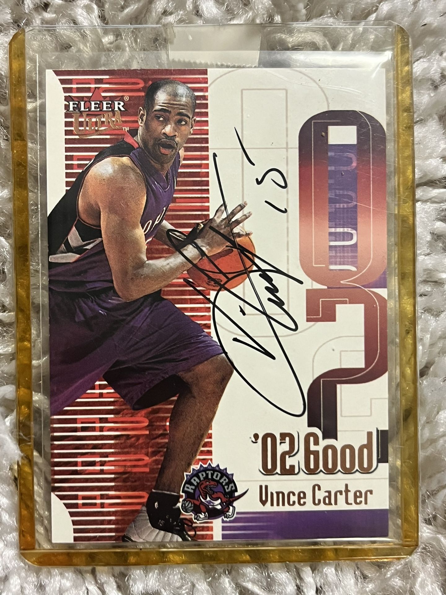 Rare Sign 2001 02 Fleer Ultra 02 Good VINCE CARTER Auto Autograph