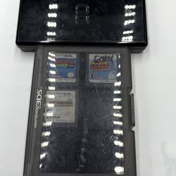 Nintendo DS Lite Black Console Bundle with 3 Games No Charger  (Tested & Working