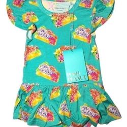 Posh Peanut Valentina Floral TACO Ruffled Capsleeve Basic Twirl Bodysuit Onesie