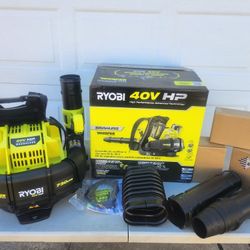 Ryobi 40V HP Backpack Blower with 2 Batteries & Charger -BRAND NEW 