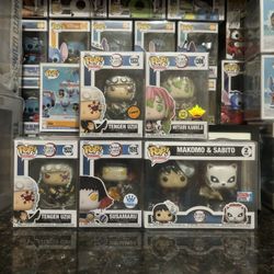 Funko Pop! Demon Slayer Chase Tengen Uzui, GITD Fundom Mitsuri, Sabito & Makomo