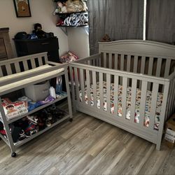Delta Crib, Changing Table, and Mattress $200firm