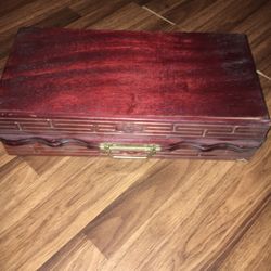 Vintage Chinese Wood Carved Chess Set