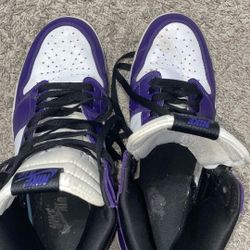 Size 11 Nike Air Jordan 1 Retro High OG "Court Purple 2.0".  Size 11 Men